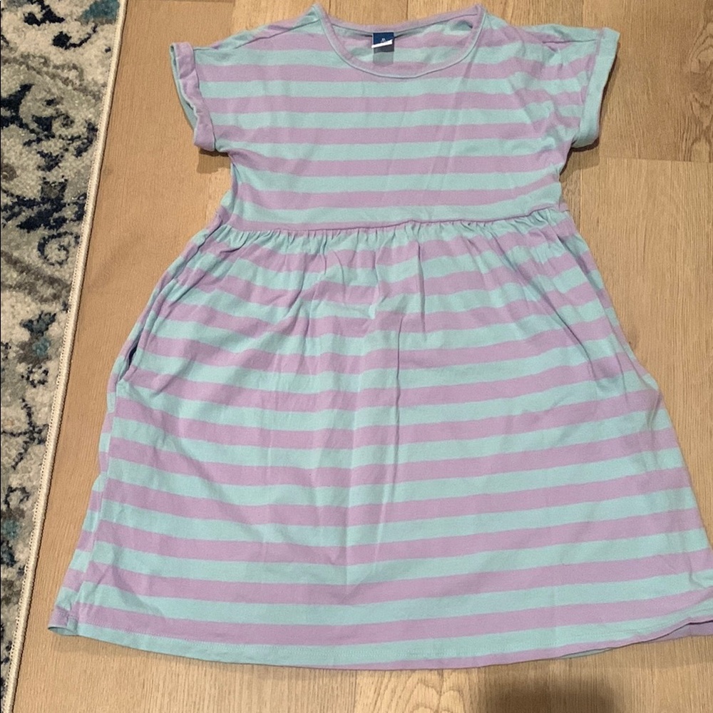 Old Navy Kids Dress in Lavender and Mint Stripes